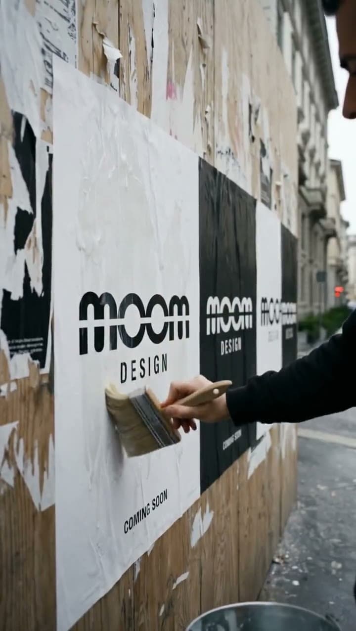 Poster del racconto brand MOOM Design realizzato da Matteo Michetti.