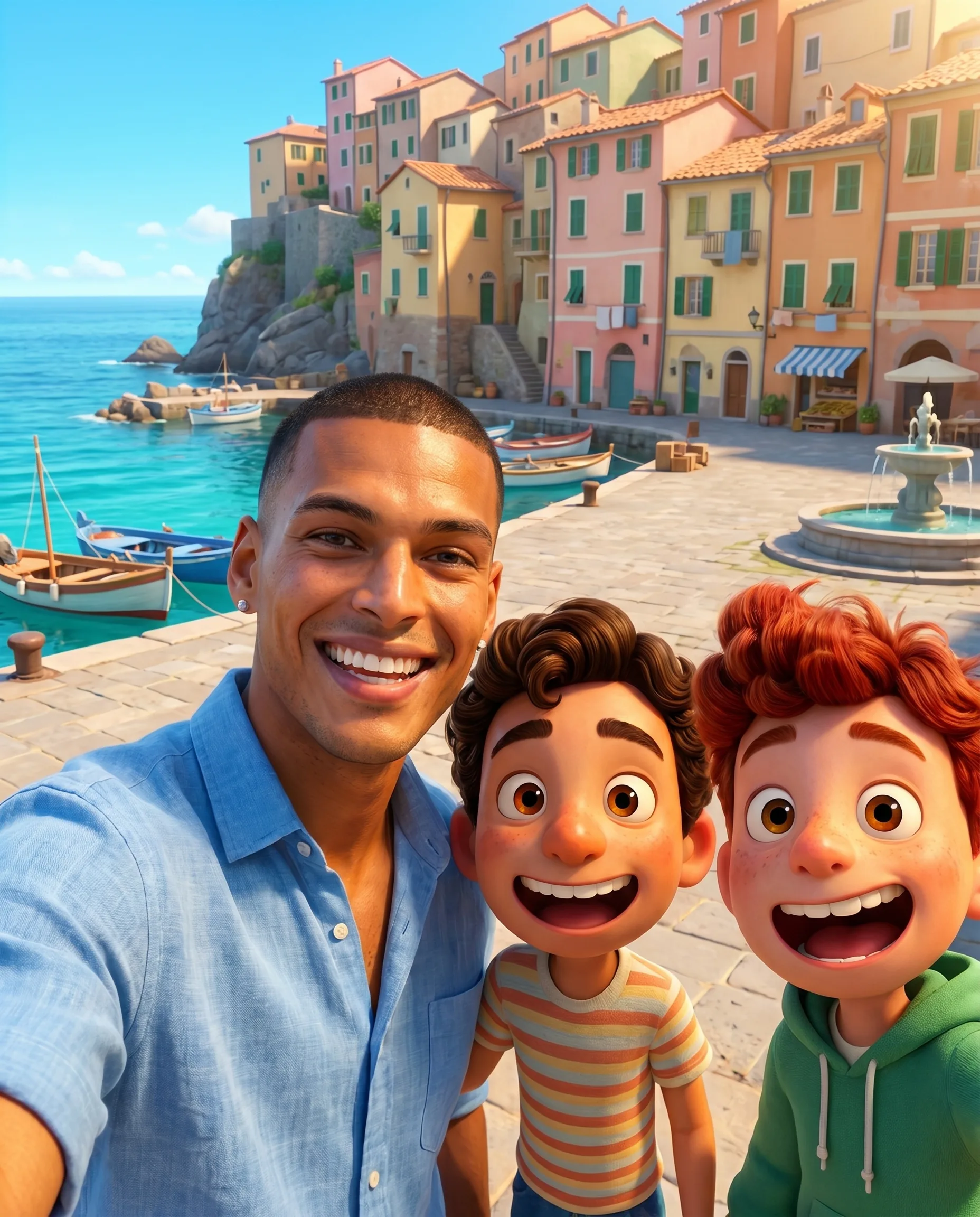 Selfie con Luca e Alberto — Riviera Italiana